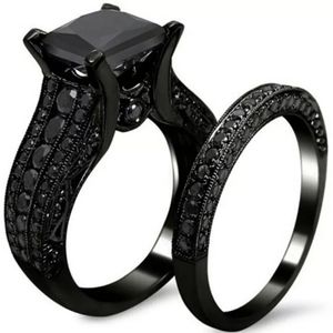 Black Bridal Rings